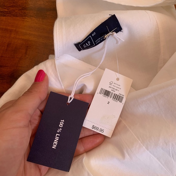 NWT Gap 100% Linen White Dress Size 2 - Picture 6 of 6